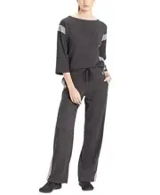 Josie Natori Women's Chi French Terry Pants-Medium-H.Black