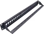 19Inch 1U Cabinet Rack Pass-Through 24 Port CAT6 Patch Panel RJ45 Cable Tester Keystone Jack Modular Distribution Frame