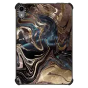 iPad mini (6th gen) iPad Impact Case Luxe Liquid Rose Gold Marble by Nature Magick - Rose Gold Bronze Copper Navy Blue