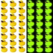 36 Pcs Mini Rubber Ducks Glow In The Dark Floating Bath Toys for Party Favors