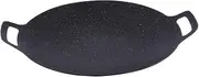 Portable Korean BBQ Grill Pan Non Stick Round Griddle Tray for Outdoor Cooking for Meat and Vegetable Grilling Compact and Easy