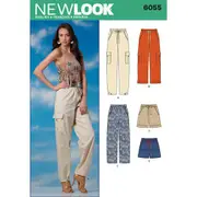 New Look Sewing Pattern 6055 N6055 Misses' Pants & Shorts