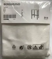 Ikea BERGMUND Cover for Bar Stool w/Backrest, Inseros White 804.810.95 - New