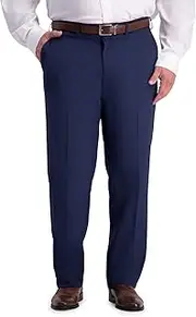 [Haggar] Men's Big and Tall B&T Solid Gab Stretch Classic Fit Suit Separate Pant