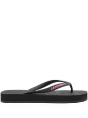 [DSQUARED2] logo flip flops 36 Black