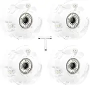 Skating Wheels Set | Indoor Skating Wheels | Illuminated Roller Wheels | 4 Piece Illuminated Roller Skate Wheels | Replacement Wheels for High Elastic Skates Resistant