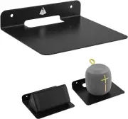 Small Floating Shelf Speaker Shelf, 6 Inch Small Wall Shelf Metal Speaker Mount