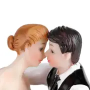 US HD Wedding Cake Toppers Couple Bride&Groom Resin Figurine Funny Decoration US