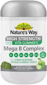 Mega B Complex 50 High Strength Adult Vita Gummies x 3 Pack Nature's Way