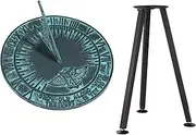 MEDIEVAL CRAFT Sundial Cast Iron Verdigris Finish with Stand 10Inch Diameter