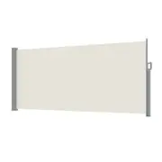 Side Awning Sun Shade Outdoor Blinds Retractable Screen 1.4X3M Cream