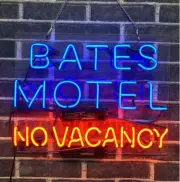 Bates Motel No Vacancy Hotel Acrylic 17"x14" Neon Lamp Light Sign Real Glass