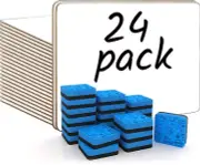 Set of 24 Mini Whiteboards 9x12 Dry Erase Boards for Students Reusable Portable