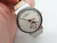 在飛比找露天拍賣優惠-丹麥Skagen北歐美學珍珠貝母錶面時尚俐落簡約設計女錶非國