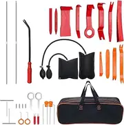 Windspeed 27 Pack Car Tool Kit Emergency, Auto Trim Tool Kit Panel Fastener Removal Tool, 2 Air Wedge Bag/Non-marring Wedges/Storage Bag for Vehicles Interior Repair Tools