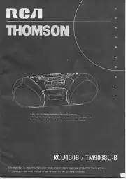 RCA Thomson RCD130B TM9038U-B CD Cassette AM / FM Stereo Boombox User Manual NEW