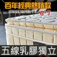 在飛比找Yahoo!奇摩拍賣優惠-【海西歐】歡慶15週年超值大回饋【豪華五線乳膠獨立筒+防蹣抗