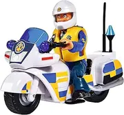 Simba Fireman Sam Police Motorcycle Toy with Figure