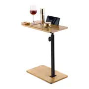 Square Free Standing Bathtub Caddy Tray Bath Side Table Wine Glass Phone Holder Shelf