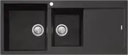 Oliveri Santorini 1 & 3/4 Left Hand Bowl with Drainer Black Sink
