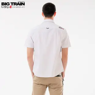 BIG TRAIN 剪接配色襯衫-白B70113-80