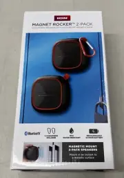 NEW ION Audio iSP153 Magnet Rocker Portable Bluetooth Speaker 2 Pack with Water