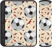 Footballs Sports Lightening 2 pcs seat Belt Strap Cover, Stop seat Belt Cutting into Neck, seat Belt Covers Shoulder Pads for Airplane Airplane Van 10x7.7 in Protector para