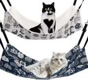 Cat Hammock for Cage Hanging Reversible 2Pack,Pet Bed M, CAT