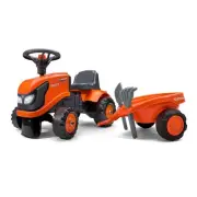 Ride-On Push Along Kubota Tractor with Trailer and Garden Tools FA260C