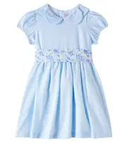 [La Coqueta] La Coqueta Madeira cotton and linen dress Y 10 blue