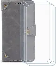 LCEHTOGYE Cover for Lebest L20 2109 + 4 Slice HD Tempered Glass,Shell BracketBumper Protective Back Case - Anti-Scratch Screen Protector for Lebest L20 2109 - HZLD -Grey