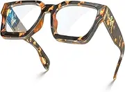 VISOONE Blue Light Blocking Glasses Rectangle Chic Preppy Look MultiColor Frame for Women Men RIVER