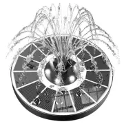 Solar Fountain 2024 Upgraded 100% Glass Panel, 3.5W Floating White Led Lights