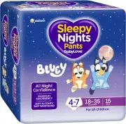 Babylove Sleepynights Pants, 4-7 Years (18-35kg), 60 Pieces (4 x 15 Pack)