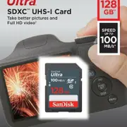 SanDisk 128GB SD Card SDXC Ultra Class 10 DSLR Video Camera Memory Card 100mb/s