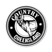 Country Dingo Qld Round Sticker Aussie Car Flag 4x4 Funny Ute #5300EN