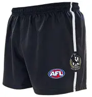 AFL Home Baggy Shorts - Collingwood Magpies - Adult - Supporter - Burley Sekem