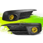 Factory Style Fog Lights+Bezel Covers+Switch for Honda 2/4-Dr Sedan 16-17 Amber (for: Honda)