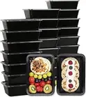 50 Pack Meal Prep Containers - Reusable Bento Boxes with Lids, Microwave Safe