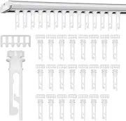 48 Pack Vertical Blinds Replacement Parts, Vertical Blind Repair, Window Blind Replacement Parts, Vertical Blind Stem Replacement for Vertical Blinds (White)