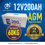 NEW 12V 200AH SLA AGM DEEP CYCLE BATTERY UPS Marine CARAVAN SOLAR CAMPER 4WD