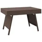 Folding Tray Table 60x40x38cm Wicker Rattan Outdoor Garden Patio Coffee Side