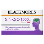 Blackmores Ginkgo 6000mg 30 Tablets