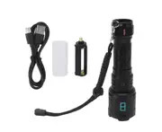 Rechargeable LED Flashlights 10000LM 5 Modes Super Bright Waterproof Flashlights with Fluorescent Strip for Emergency