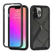 ZUSLAB Full Body Case for iPhone 13 Mini 5.4" Shockproof Rugged Dual Layer Protection Protective Cover for Apple - Black