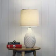 Oriel Lighting DANU Ceramic Table Lamp with Shade