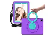 Handle Shockproof EVA Tablet Case for iPad Air 3/Pro 10.5 inch with Screen Protector & Shoulder Strap-Purple