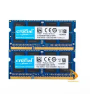 Crucial 16GB 2x 8GB 2Rx8 PC3L-12800S DDR3-1600Mhz SODIMM Laptop Memory RAM @