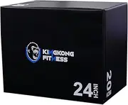 Kingkong Fitness 3-in-1 Foam Plyometric Box, Black