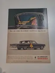 Mercury Monterey Print Ad 1963 8x11 Vintage
